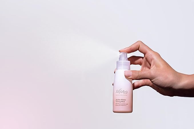 The Jojoba Company Water Toning Mist With Pure Jojoba Leaf Extract & Vitamin C - Hydrating, Toning & Firming - Antioxidant Protection - Reduces Pore Size - For Thirsty, Dehydrated & Dry Skin - 50ml-Velvo Beauty