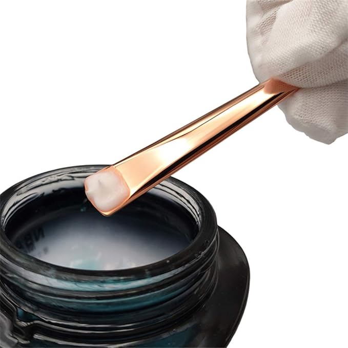 AKOAK 4 Pieces Metal Makeup Spatula, Makeup Spoon/Applicator, Reusable Mask Spoon for Creams, Blends, Lotions, Skin Creams, Moisturizers, Home Salons-Velvo Beauty