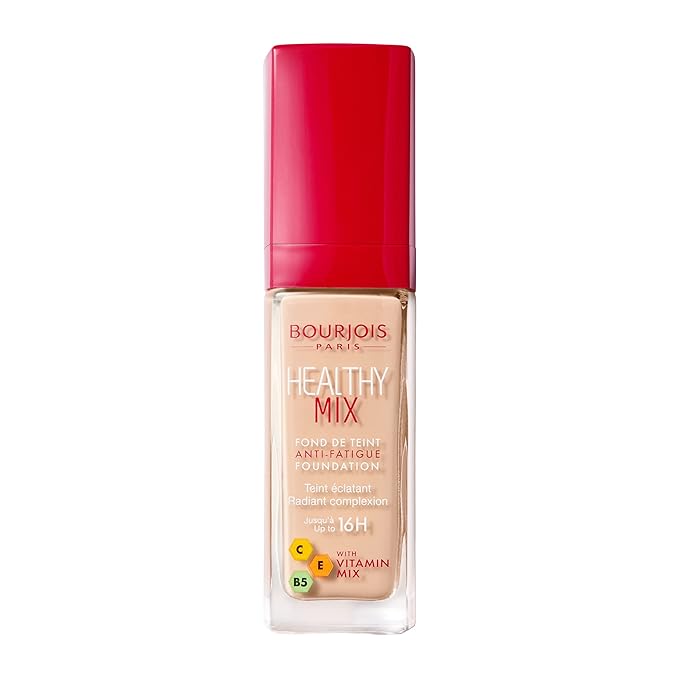 Bourjois Healthy Mix Anti-Fatigue Medium Coverage Liquid Foundation 5 Rose Ivory, 30ml-Velvo Beauty