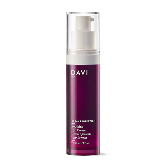 DAVI Soothing Eye Cream with Blue Light Protection | Under Eye Cream for Dark Circles and Puffiness | Anti-Aging Eye Cream for Dry Skin | All Natural | Non-GMO | Paraben-Free | Cruelty-Free | 1 Fl Oz-Velvo Beauty