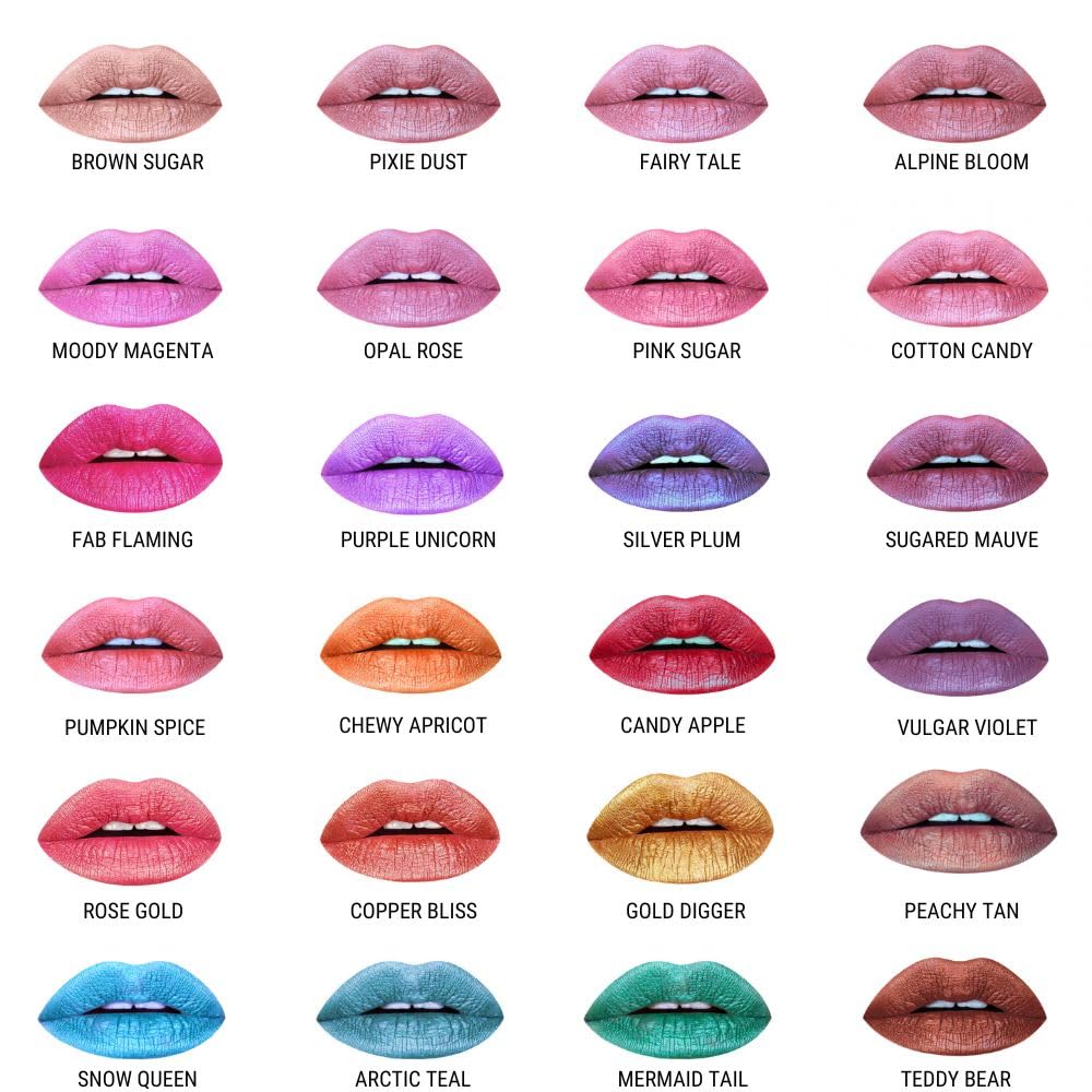 Aromi Metallic Matte Liquid Lipstick | Dusty Pink, Light Rosy Mauve Lip Color with Shimmery Finish, Long-lasting, Waterproof, Vegan, Cruelty-free (Fairy Tale)-Velvo Beauty