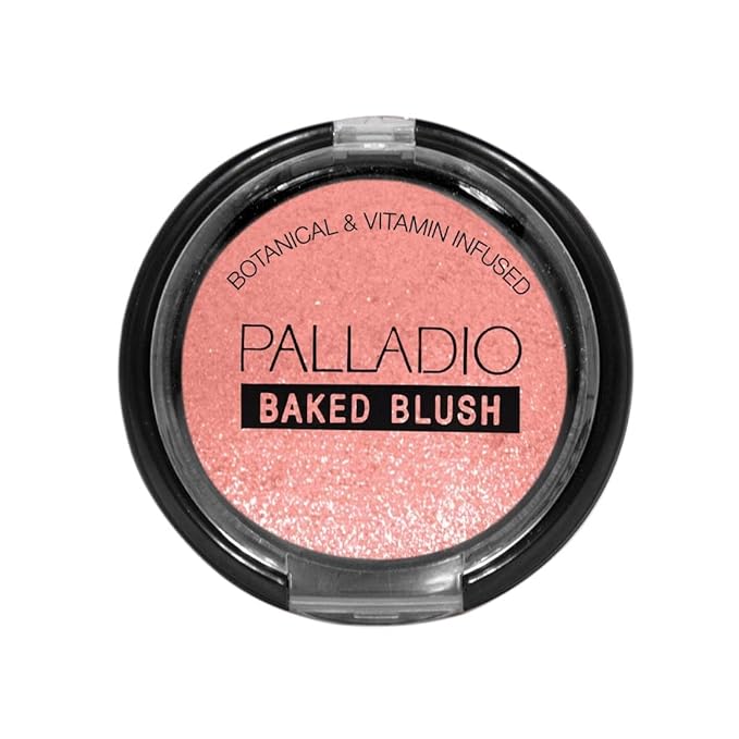 Palladio Baked Blush, Highly Pigmented Shimmery Formula, Easy to Blend and Highly Buildable, Apply Dry for a Natural Glow or Wet for a Dramatic Luminous Look, Long Lasting for All day Wear, Berry-Velvo Beauty