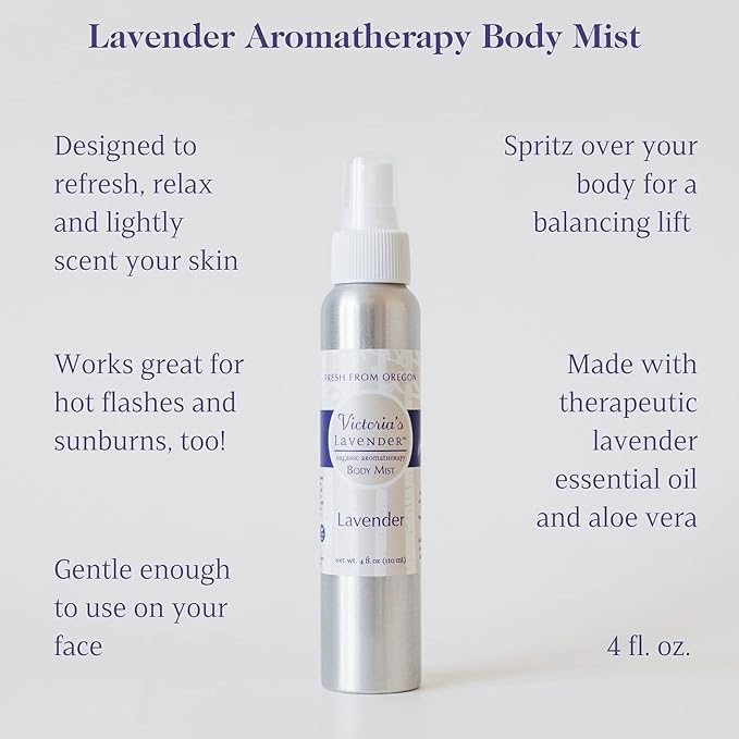Victoria's Lavender Pillow and Linen Spray Mist (8 oz) and Aromatherapy Body Mist (4 oz) - After Sun Solar Recovery Spray with Aloe Vera and Lavender Essential Oil - Set of 3 – Made in the USA-Velvo Beauty