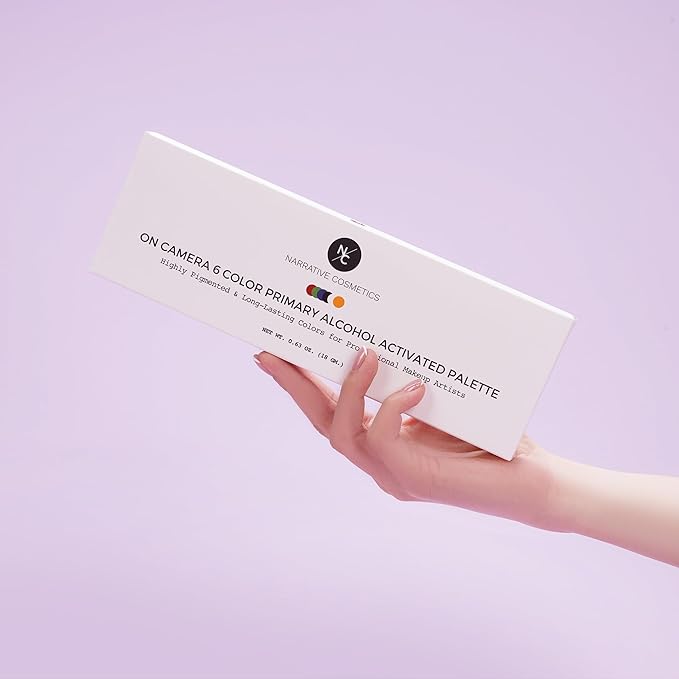 6 Color On Camera Primary Alcohol Activated Makeup Palette - Waterproof Makeup for Professional Makeup Artists-Velvo Beauty