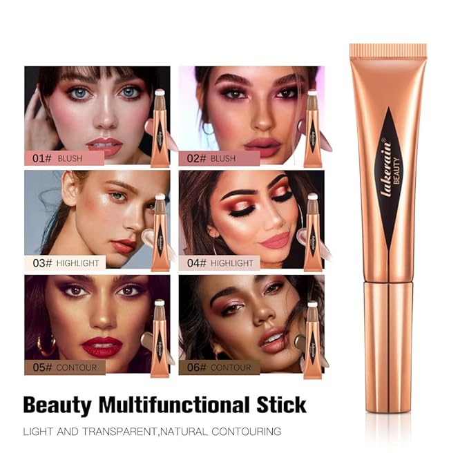 Liquid Contour Beauty Wand, Highlighter and Bronzer Stick with Cushion Applicator Attached Easy to Blend, Long Lasting & Smooth Natural Matte Finish-Velvo Beauty