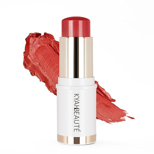 Blush Stick, Cream Blush for Cheeks and Lip Tint, Dewy Finish, Buildable & Blendable Color, Lightweight & Long-Lasting Formula | Coral,0.53fl.Oz-Velvo Beauty