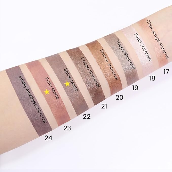 evpct 2Pcs Cream Eyeshadow Sticks Set for Eyes Waterproof, Stone Matte & Putty Matte Eye shadow Stick Pencil Pen Bulk sombras en crema para ojos 22+23-Velvo Beauty