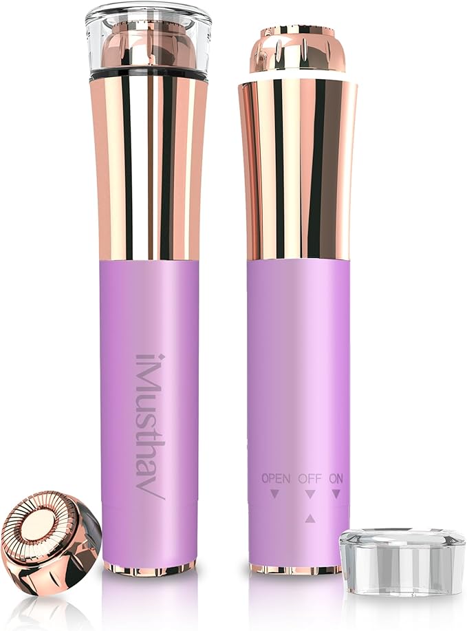Portable Facial Hair Remover for Women – Painless, Fast & Precise Flawless Electric Razor & Epilator for Face, Lips, Chin Hair Removal – 18K Gold-Plated, 360° LED Light-Velvo Beauty