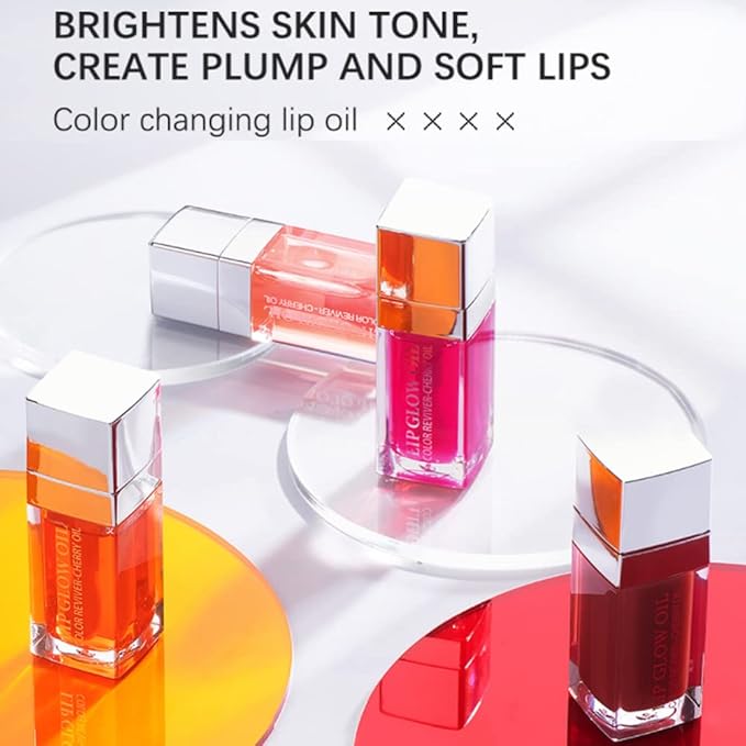 Yasovigi Hydrating Lip Oil Plumping Lip Tint Moisturizing Lip Gloss, Transparent Lip Balm Care Stick Nourishing Repairing Non-sticky, Moisture&Lighten Lip Lines (Pink + Rosewood)-Velvo Beauty