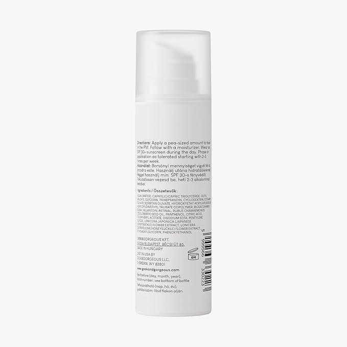 Geek & Gorgeous - A-Game 5-0.05% Retinal serum - silky, light with medium-strength retinal, anti-aging - all skin types, especially combination & oily skin, 1 oz-Velvo Beauty