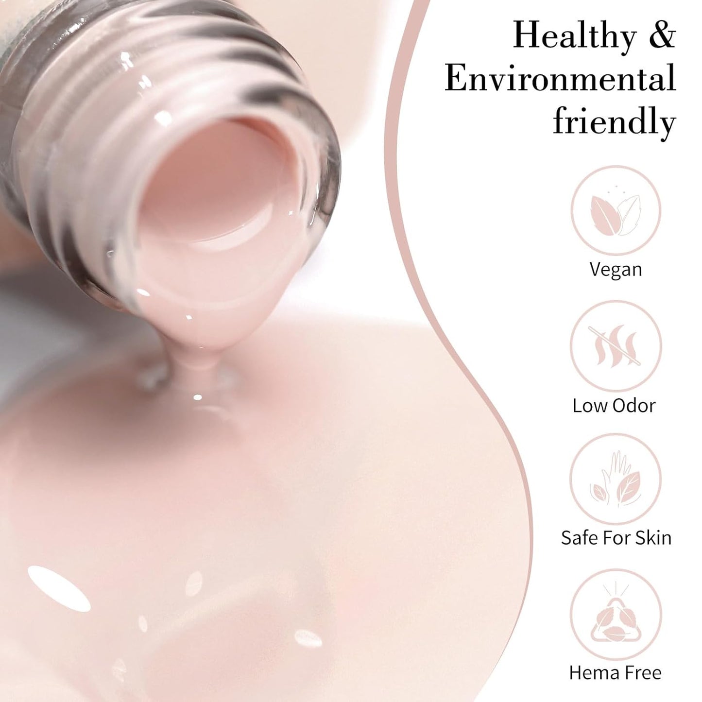 CANNI Pink Gel Nail Polish – Light Nude Oyster Pink, High Gloss Soak-Off UV/LED Gel for French Manicure, DIY Home & Salon Use, 0.32 fl oz-Velvo Beauty