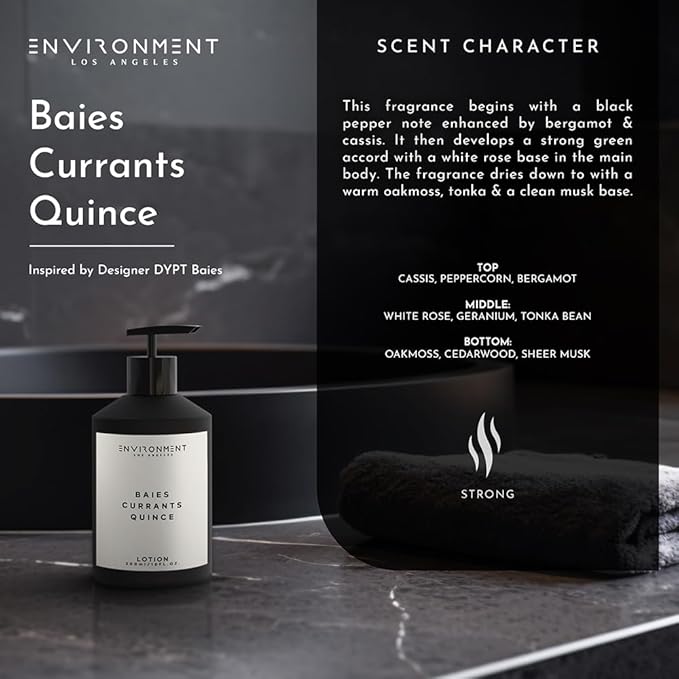 ENVIRONMENT Inspired by Designer Perfume DYPT Lotion, 300ml Luxury Scented Lotion (Baies | Currants | Quince) Bathroom Luxury, Men & Women High-End Body Lotion, Hand Cream, Dry Skin Treatment-Velvo Beauty