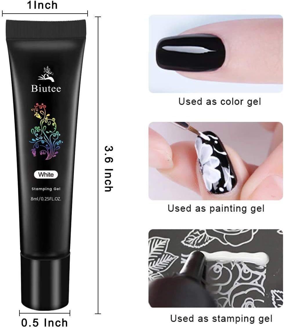 Biutee Nail Stamping Plates set 8 pcs Nail stamping polish gel 10pcs Templates with stamper Nail Art Plates set Valentine Nail Plates animal flower Rose design-Velvo Beauty