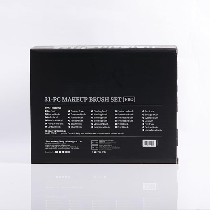 DUcare Professional Makeup Brushes 31Pcs Panda Series Makeup Brush Set Kabuki Foundation Blending Face Powder Blush Concealers Eye Shadows With Leather Case Organizer-Velvo Beauty