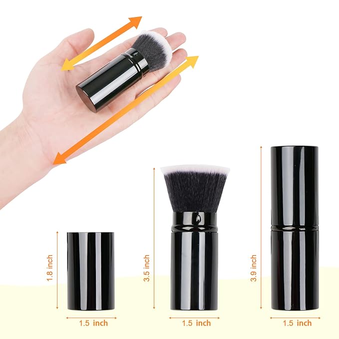 UNIMEIX Makeup Brush Sunscreen Applicator Retractable Kabuki Blush Brush Foundation Brush for Liquid Makeup, Bronzer, Cream or Powder-Velvo Beauty