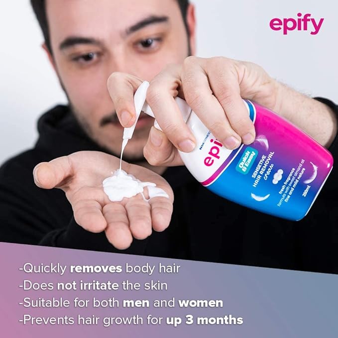 Epify Intimate Hair Removal Cream for Men and Women - Pubic, Bikini Line, Sensitive Areas - 8.45 Fl Oz-Velvo Beauty