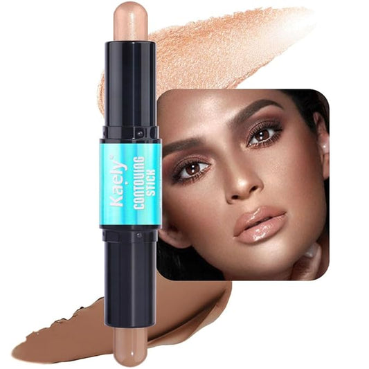 evpct 2in1 Face Shaping & Contouring Stick Cream Contour Concealer Bronzer Stick Makeup Kit for Beginner Face Highlighter Makeup Stick contorno maquillaje de maquillaje profesional,NEW Rich-Velvo Beauty