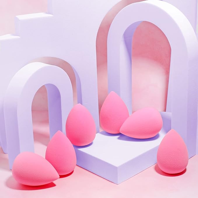 AOA Studio Collection makeup Sponge Set Latex Free and High-definition Set of 6 makeup Wonder blender For Powder Cream and Liquid, Super Soft Wonder Beauty Cosmetic-Velvo Beauty