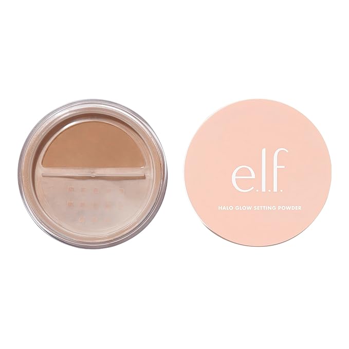 e.l.f. Halo Glow Setting Powder, Smooths The Look Of Pores & Fine Lines, Creates An Airbrushed Finish, Vegan & Cruelty-Free, Deep-Velvo Beauty