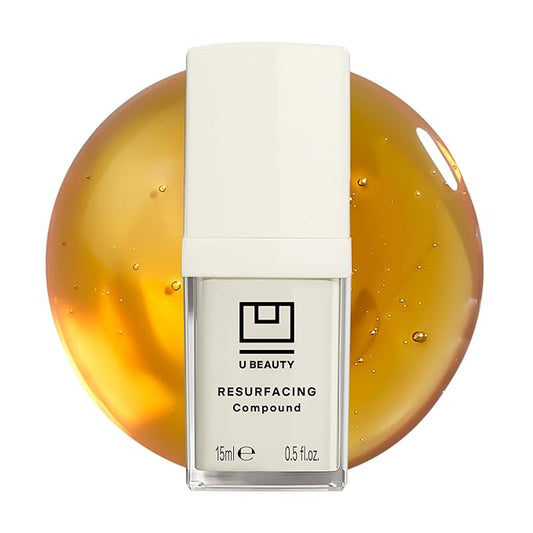 U Beauty Resurfacing Compound Serum - Renew & Illuminate Face Serum - Advanced 8-in-1 Formula with Vitamin C, Retinol, Hyaluronic Acid, & Peptides - Targets Fine Lines, Pores 0.5 fl oz-Velvo Beauty