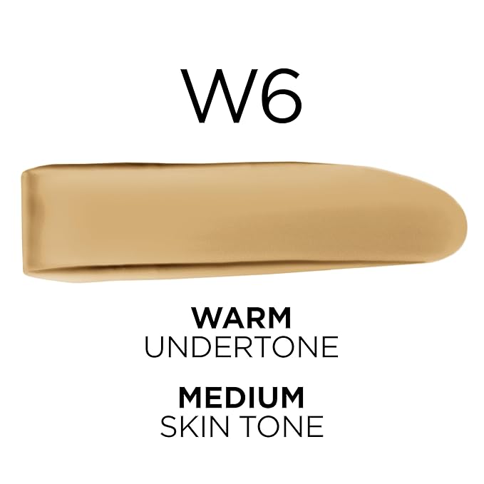 L'Oreal Paris True Match Super-Blendable Foundation, Medium Coverage Liquid Foundation Makeup, W6, Medium, 1 Fl Oz-Velvo Beauty