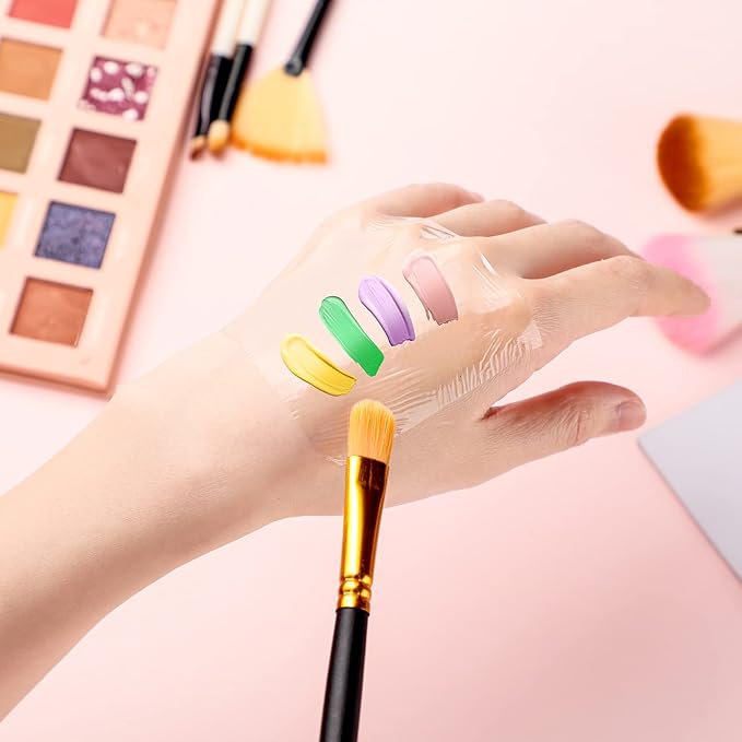 200 Pieces Makeup Hand Palette Single Use Makeup Mixing Palette Disposable Foundation Mixing Tray Adhesive Artist Cosmetic Makeup Palette Waterproof Makeup Tape for Women Girl (3.15 x 3.15 Inch)-Velvo Beauty