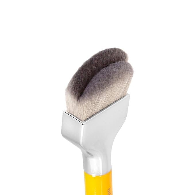Bdellium Tools Professional Makeup Brush - Studio Series 971 Large Slanted Double Dome Blender - With Soft Synthetic Fibers, For Quick & Easy Application and Blending (Yellow, 1pc)-Velvo Beauty