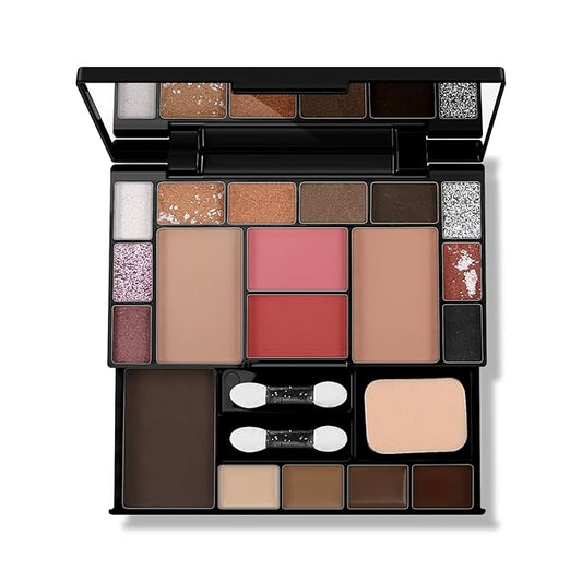 Makeup Palette Set, Makeup Kit for Women, 19 Color Makeup Set Include Matte Glitter Eyeshadow, Contour, Highlighter, Concealer, Eyebrow Powder, Blush, Mirror, Makeup Brush, Sponge-Velvo Beauty