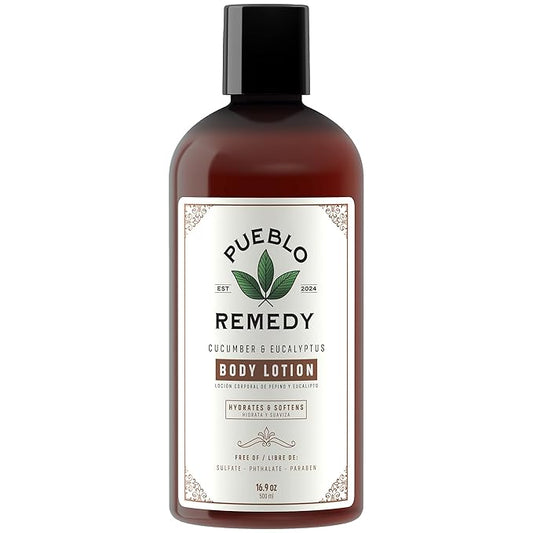 Body Lotion, Cucumber & Eucalyptus β Hydrating & Softening Moisturizer with Shea & Cocoa Butter, Vegan & Cruelty-Free, 16.9 Oz-Velvo Beauty