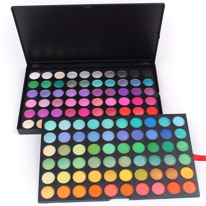 Pro 120 Colors Shimmer and Matte Eyeshadow Makeup Palette Cosmetic Contouring Kit #1 - Ideal for Professional and Daily Use-Velvo Beauty