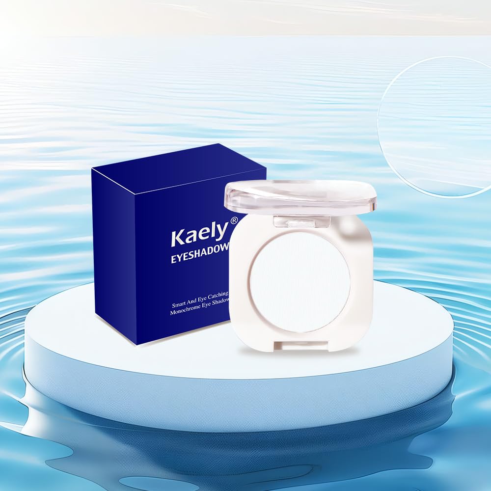 Single Matte Eye Shadow Palette Makeup, White Matte Eyeshadow for Women Halloween Birthday Party Wear, Monochrome Eye Shadow Makeup, Pigmented Waterproof Sombras Para Ojos, 26-Velvo Beauty