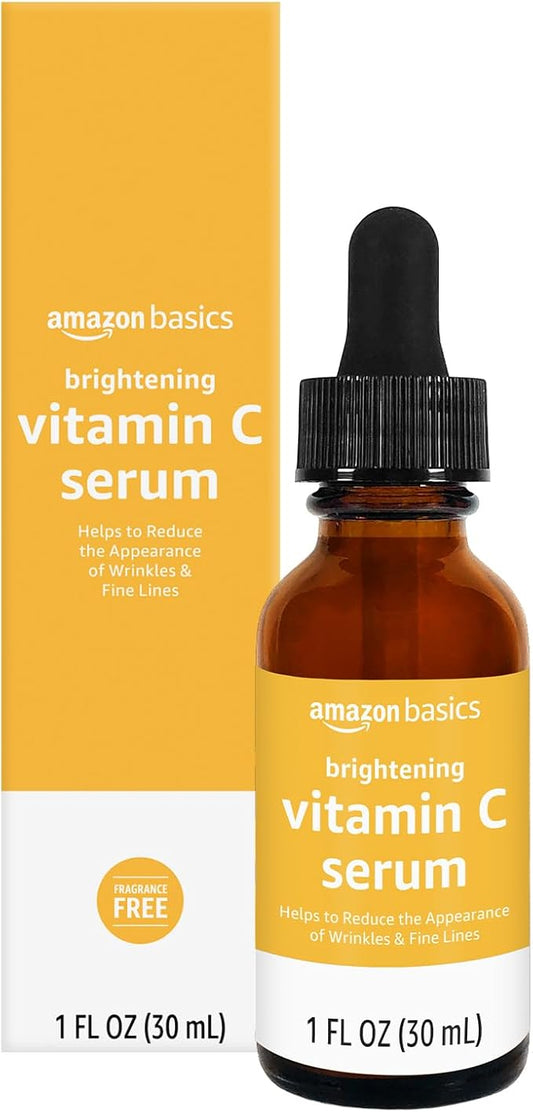 Amazon Basics Brightening Vitamin C Serum, 1 Fluid Ounce, 1-Pack-Velvo Beauty