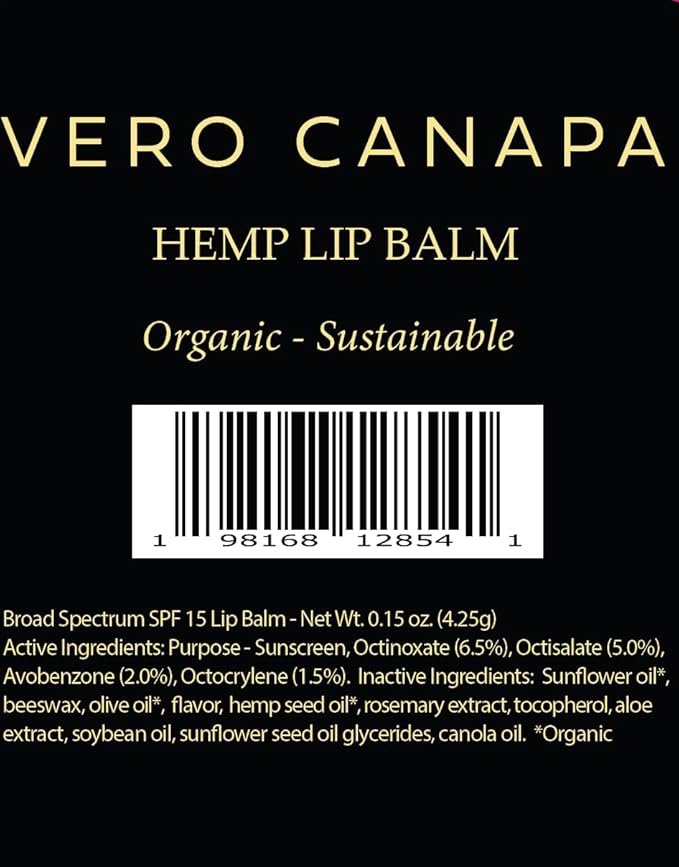 Vanilla Organic Hemp Lip Balm with SPF - 3 Pack | Lip Moisturizer |Sunscreen Lip Balm | SPF Lip Balm | Lip Care | Lip Balm Hydrating | Lip Balm Bulk | Lip Balm SPF | Lip Care Products-Velvo Beauty