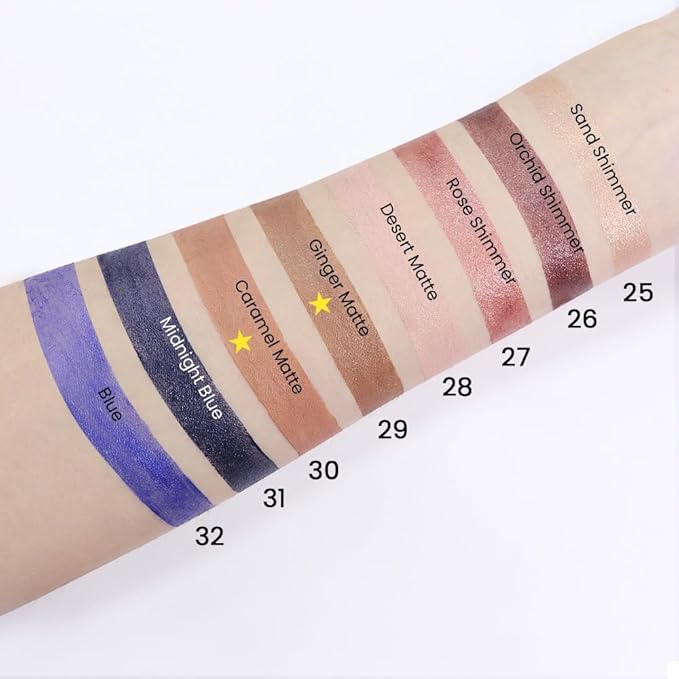 evpct 2Pcs Cream Eyeshadow Sticks Set for Eyes Waterproof, Ginger Matte Caramel Matte Eye shadow Stick Pencil Pen Bulk sombras en crema para ojos 29+30-Velvo Beauty