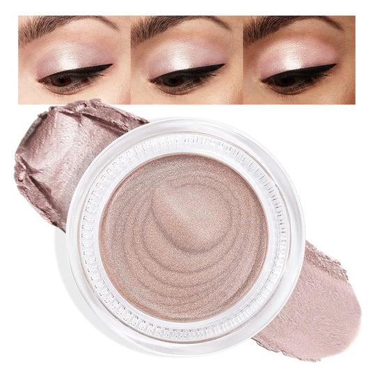 Cream Glitter Light Champagne Shimmer Metallic Eyeshadow Palette Makeup, Mini Instant Holographic Eyeshadow For Women, Sombras Crema Para Ojos, Talc, Paraben & Cruelty Free, 730-Velvo Beauty