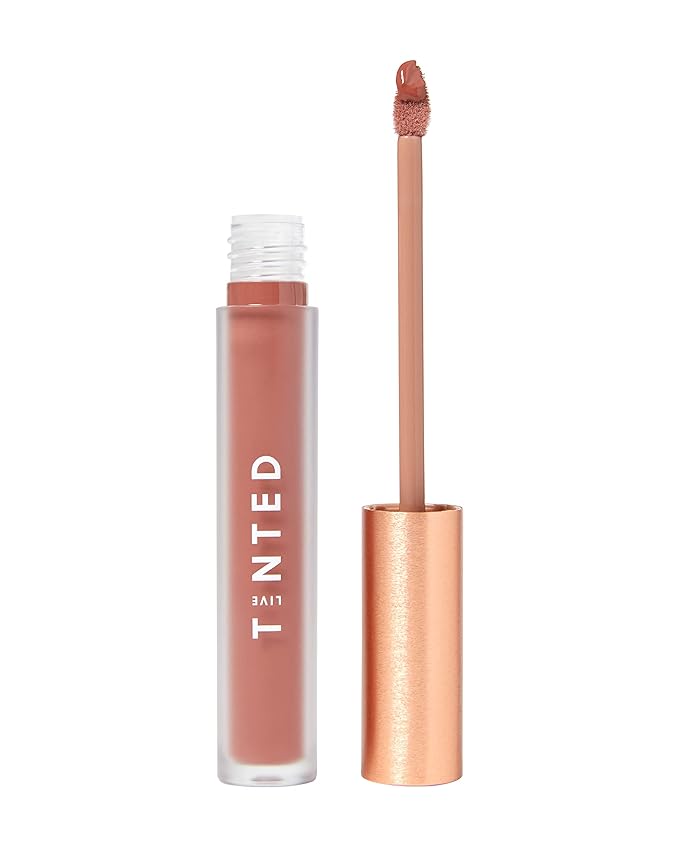 Live Tinted Huelip Liquid Lip Crème - Weightless, Long-Lasting Liquid Lip with Hyaluronic Acid and Jojoba Oil For a Soft, Comfortable, Moisturized Finish - 0.09 fl oz - Warm Brown-Velvo Beauty