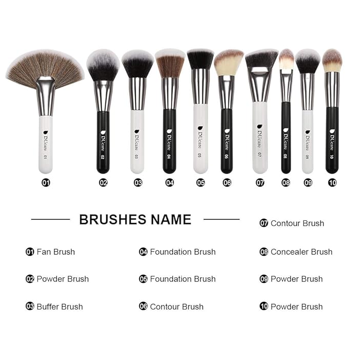 DUcare Professional Makeup Brushes 31Pcs Panda Series Makeup Brush Set Kabuki Foundation Blending Face Powder Blush Concealers Eye Shadows With Leather Case Organizer-Velvo Beauty