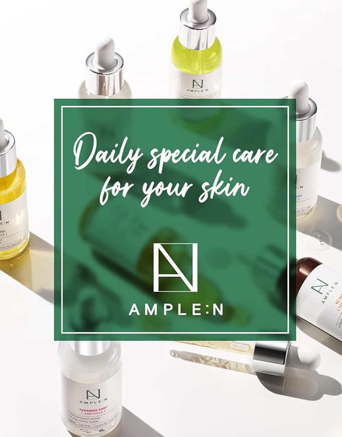 AMPLE:N Peptide Shot Ampoule - Anti-Aging Face Ampoule with Peptide Threads to Minimize Wrinkles and Improve Firmness - Peptide Serum to Lift Sagging Skin - Visibly Plump, 3.38 fl. oz.-Velvo Beauty