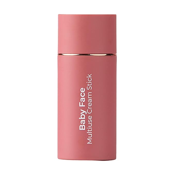 MCoBeauty Baby Face Multi-Use Cream Stick, Peony Rose Pinky Rose Shade, Silky Smooth, Buildable Blush for Eyes, Lips & Cheeks, Vegan, Cruelty Free Cosmetics-Velvo Beauty