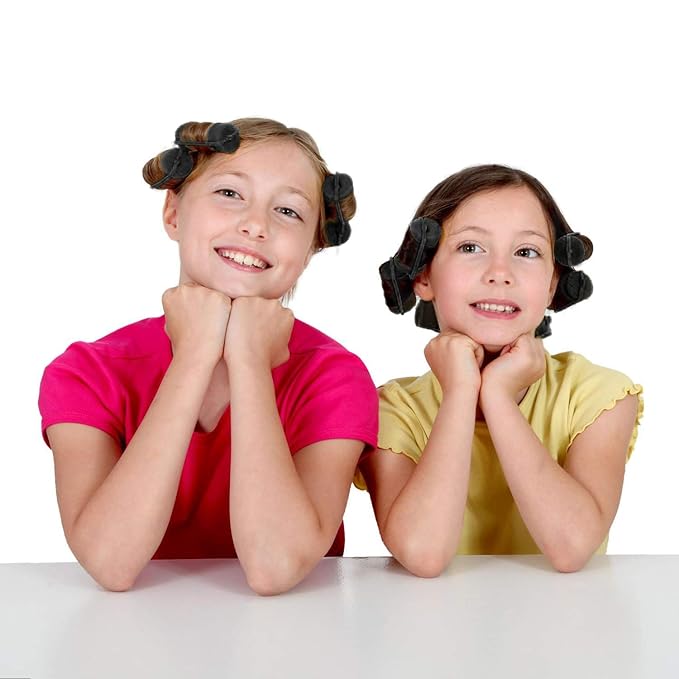 36 Pieces Foam Sponge Hair Rollers - Soft Hair Styling Curlers for Hair Curls (Black, Flexi Rod, 2.8x0.98inch)-Velvo Beauty