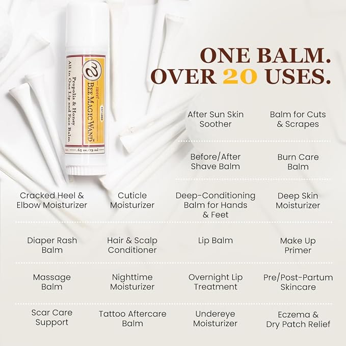 Medicine Mama's Apothecary Sweet Bee Magic Wand All in One Lip and Face Balm,1.95 Ounces ,3 Count-Velvo Beauty