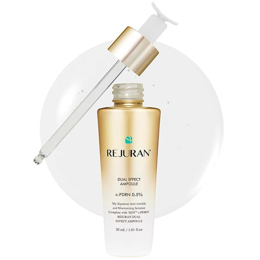 REJURAN® Dual Effect Ampoule, DOT DUAL c-PDRN® - Salmon DNA Face Serum for Deep Rejuvenation, Wrinkle Care, Firming, Skin Elasticity with Visible Anti-Aging Results. Korean Skincare (1.01 fl oz)-Velvo Beauty