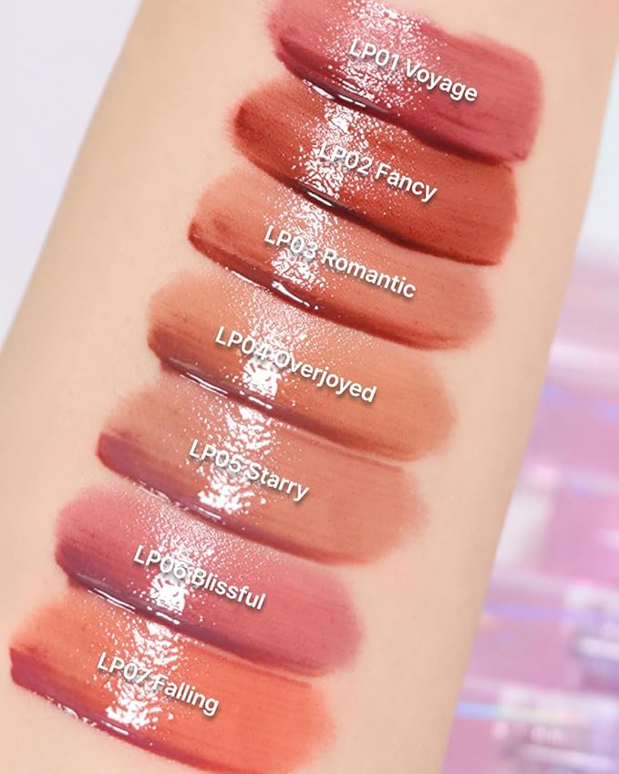 DEARMAY LA PISTE LIP TINT LP07 Falling 0.14 oz. long lasting lip stain with glossy finish and lightweight texture, non sticky, hydrating formula with no flaking and glassy vivid tint, korean makeup-Velvo Beauty