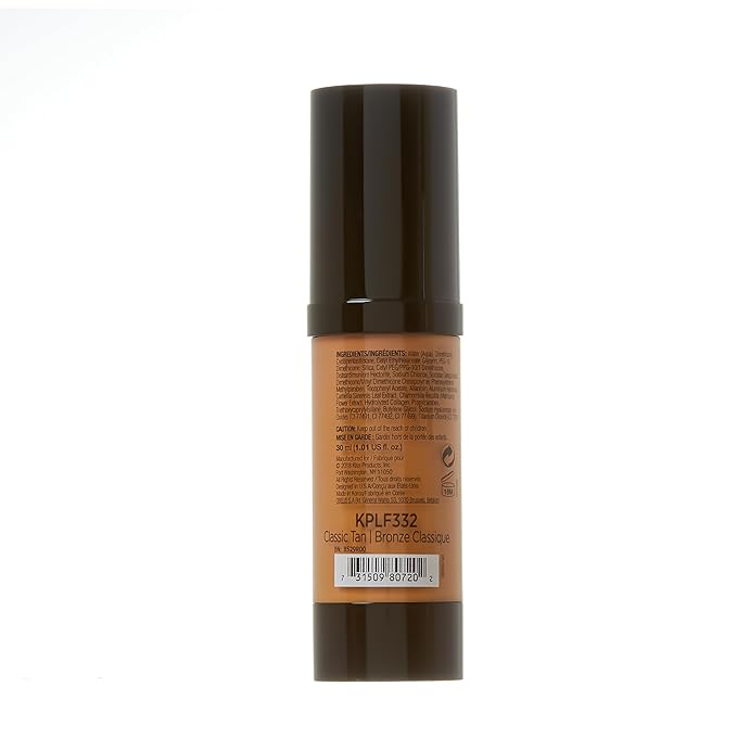 Kiss New York Professional Liquid Foundation - Lightweight and Hydrating Formula, Natural Finish, Control Shine, Cover Pores, Medium to Full Coverage, Green Tea Extract (Classic Tan)-Velvo Beauty