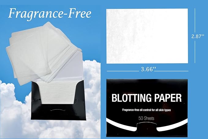 2 Pks FRAGRANCE-FREE Unscented Natural Abaca Blotting Paper - 100 Oil Blotting Sheets - Makeup Friendly UNISEX Oily Skin Shine Blotter Photography Zoom Meetings Travel Gym School - MADE IN TAIWAN-Velvo Beauty