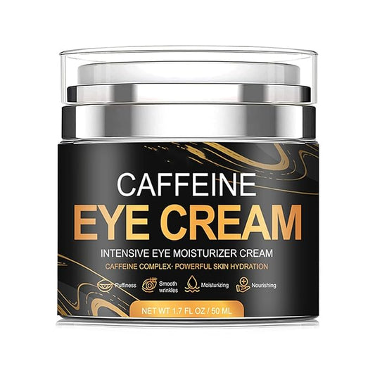 Caffeine Eye Cream for Men Anti Aging, Reduces Dark Circles, Bags, Puffiness Under Eye Cream Face Tightening Eye Lift For All Skin Types 1.7oz-Velvo Beauty