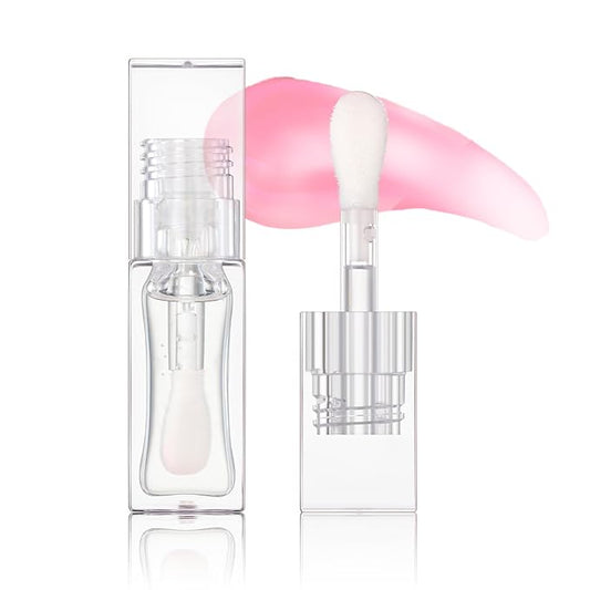 Magic Color Changing Moisturizing Lip Glow Oil + Plumping Lipstick, Hydrating Lip Gloss Balm, Transparent Lip Care, Non-Sticky Fresh Texture Lip Oil (Clear to Pink)-Velvo Beauty