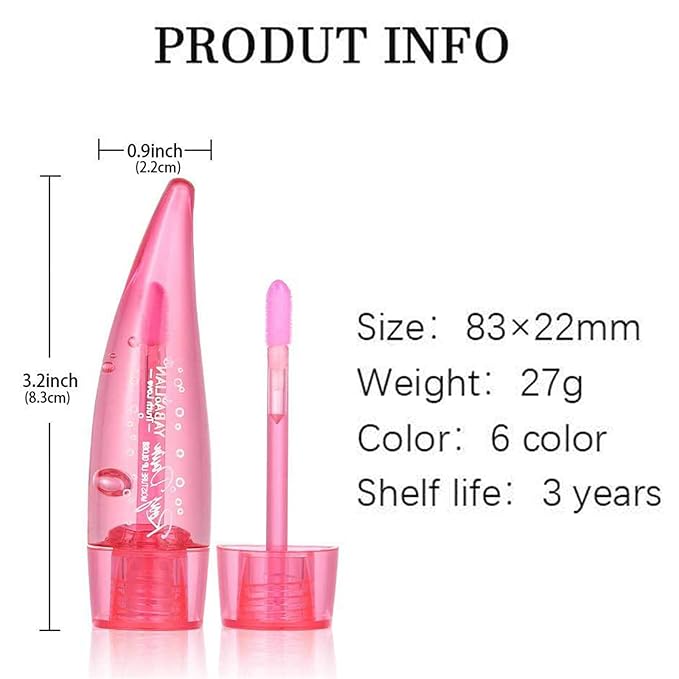 6PCS Aloe Vera Lip Gloss, Long Lasting Nutritious Lip Balm Moisturizing Aloe Vera Lip Oil for Lip Treatment and Dry Lips, Color Changing Lipstick Tinted Lip Balm Set (B)-Velvo Beauty