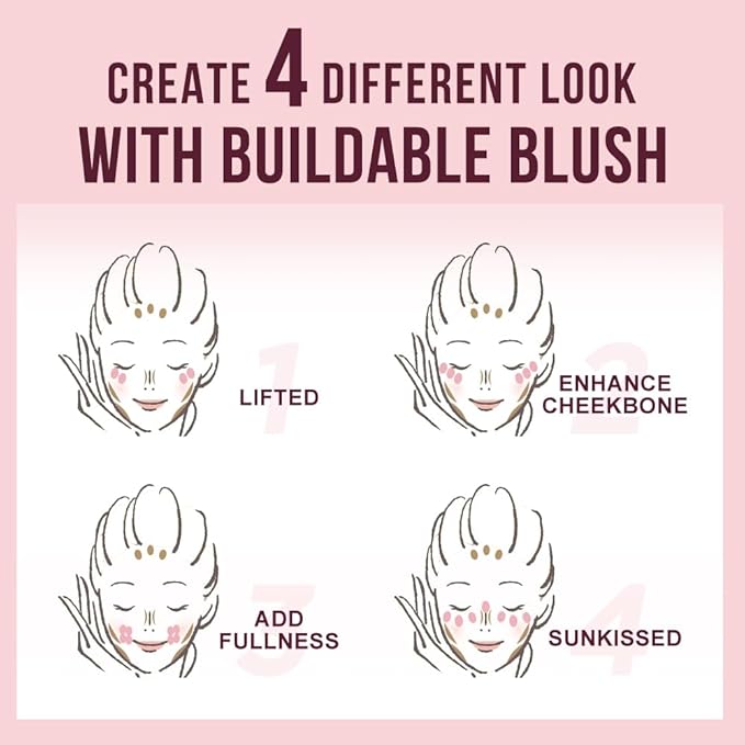 Multi-Use Makeup Cream Blush Stick, Unidollss 3-in-1 Buildable Blush Stick for Cheeks, Eyes, and Lips, Hydrating formula, All day wear, Easy Application with Thumb Puff Included (04 FLIRT)-Velvo Beauty