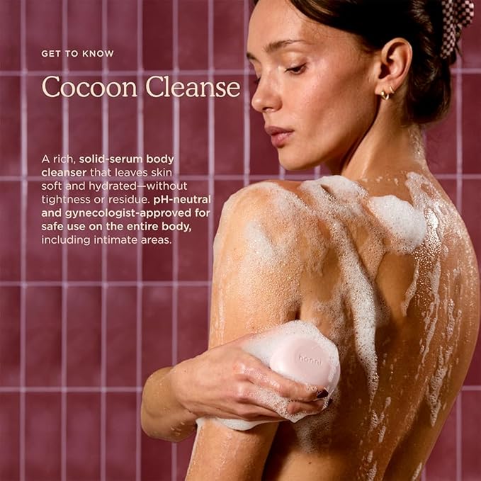 HANNI Cocoon Cleanse Serum with Shea Butter, Soap-Free Body Wash and Shaving Cream Replacement, Hydrating Cleanser with Eucalyptus, 3.7 oz-Velvo Beauty